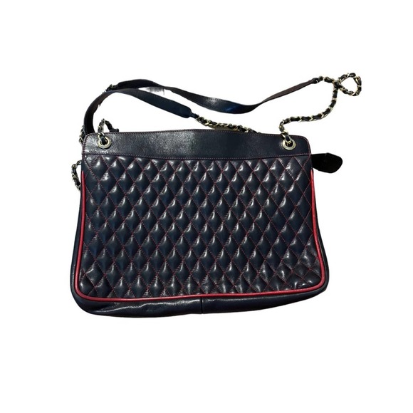 Driamar Handbags - Driamar Womens Shoulder Bag Black Leather Inner Pocket Quilted Chain Strap L